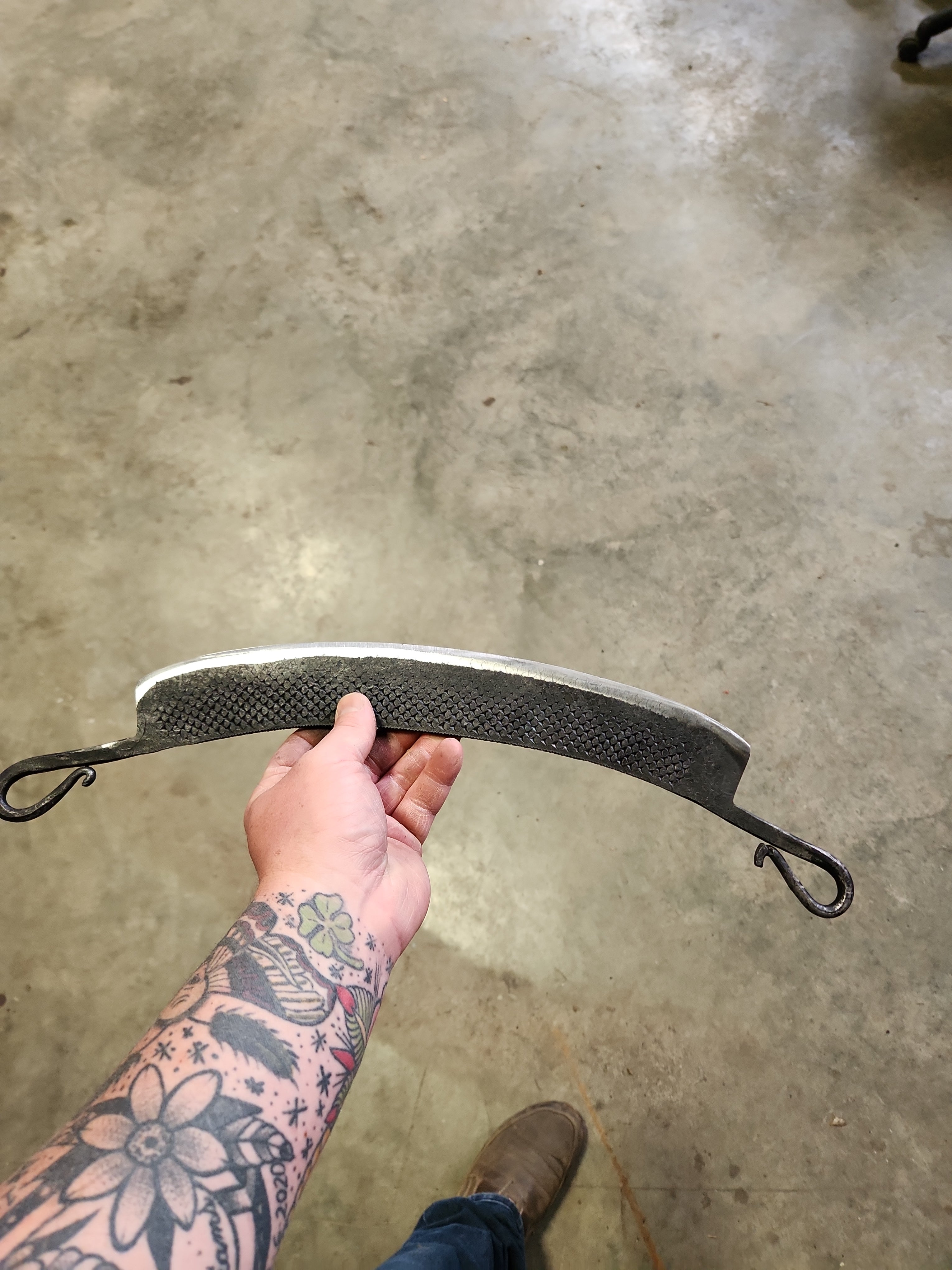 Farrier rasp pizza cutter