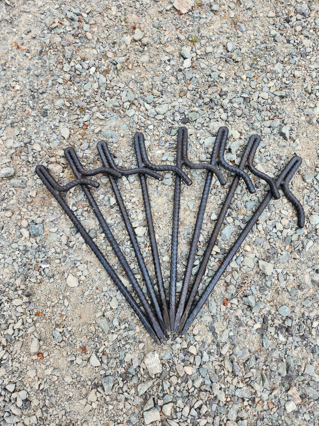 Hunting camp tent spikes