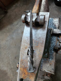 Railroad spike steak flipper (twist handle)